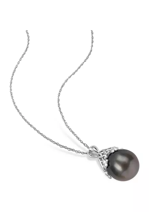 Brand new ๐งจ 9-10MM Tahitian Cultured Drop Pearl Necklace in 14k White Gold by Belk & Co. ๐ฏ 2 Brand new ๐งจ 9-10MM Tahitian Cultured Drop Pearl Necklace in 14k White Gold by Belk & Co. ๐ฏ - Image 2