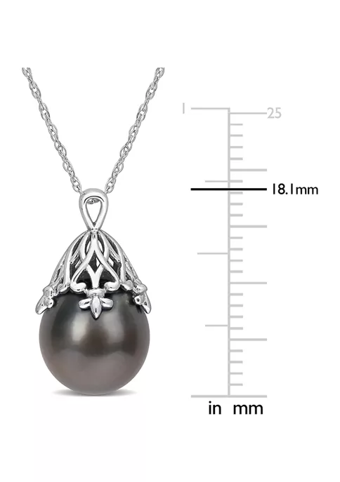 Brand new ๐งจ 9-10MM Tahitian Cultured Drop Pearl Necklace in 14k White Gold by Belk & Co. ๐ฏ 3 Brand new ๐งจ 9-10MM Tahitian Cultured Drop Pearl Necklace in 14k White Gold by Belk & Co. ๐ฏ - Image 3