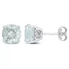 Cheap 👍 3.3 CT TGW Aquamarine Post Earrings Silver by Belk & Co. 🔔