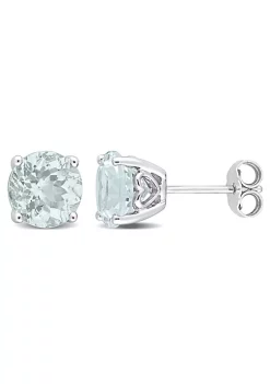 Cheap 👍 3.3 CT TGW Aquamarine Post Earrings Silver by Belk & Co. 🔔 -DealsBelk & Co. Store Belk 35108