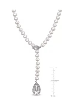 Top 10 😀 7-7.5 mm Freshwater Cultured Pearl Drop Necklace in Sterling Silver by Belk & Co. 🤩 -DealsBelk & Co. Store Belk 35115