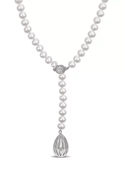 Top 10 😀 7-7.5 mm Freshwater Cultured Pearl Drop Necklace in Sterling Silver by Belk & Co. 🤩 -DealsBelk & Co. Store Belk 35117