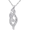 Flash Sale ❤️ 1/10 ct. t.w. Diamond Twist Pendant with Chain in 10k White Gold by Belk & Co. 😀