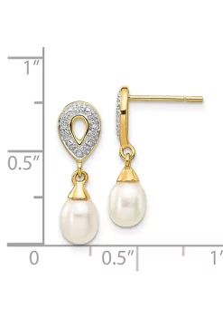 Best deal 🥰 0.01 ct. t.w. Diamond and 7x5mm White Teardrop Freshwater Cultured Pearl Dangle Earrings in 14K Yellow Gold by Belk & Co. ✨ 9 Best deal 🥰 0.01 ct. t.w. Diamond and 7x5mm White Teardrop Freshwater Cultured Pearl Dangle Earrings in 14K Yellow Gold by Belk & Co. ✨ -DealsBelk & Co. Store Belk 35132