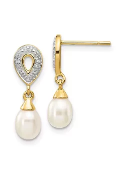 Best deal 🥰 0.01 ct. t.w. Diamond and 7x5mm White Teardrop Freshwater Cultured Pearl Dangle Earrings in 14K Yellow Gold by Belk & Co. ✨ 10 Best deal 🥰 0.01 ct. t.w. Diamond and 7x5mm White Teardrop Freshwater Cultured Pearl Dangle Earrings in 14K Yellow Gold by Belk & Co. ✨ -DealsBelk & Co. Store Belk 35133