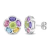 Cheap 😀 3.70 ct. t.g.w. Multi-Gem Floral Stud Earrings in Sterling Silver by Belk & Co. 😀