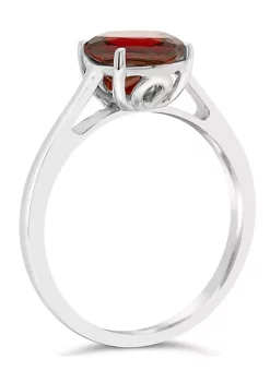 Best reviews of 💯 Sterling Silver 8mm Round Garnet Solitaire Ring by Belk & Co. 🛒 -DealsBelk & Co. Store Belk 35176
