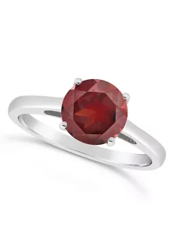 Best reviews of 💯 Sterling Silver 8mm Round Garnet Solitaire Ring by Belk & Co. 🛒 -DealsBelk & Co. Store Belk 35178
