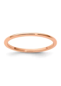 Best reviews of ✔️ 10K Gold 1.2mm Half Round Stackable Band by Belk & Co. ⭐
