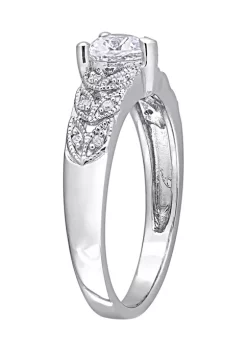 Best Pirce ๐ Lab Created 3/5 ct. t.w. Created White Sapphire and Diamond-Accent Heart Vintage Ring in Sterling Silver by Belk & Co. โค๏ธ 7 Best Pirce ๐ Lab Created 3/5 ct. t.w. Created White Sapphire and Diamond-Accent Heart Vintage Ring in Sterling Silver by Belk & Co. โค๏ธ -DealsBelk & Co. Store Belk 35191