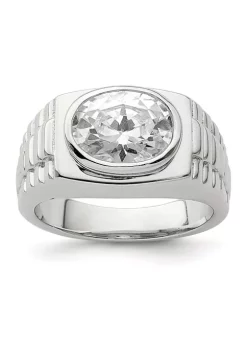 Best Pirce 💯 Men's Sterling Silver Rhodium-Plated Cubic Zirconia Ring by Belk & Co. 🤩 -DealsBelk & Co. Store Belk 35199