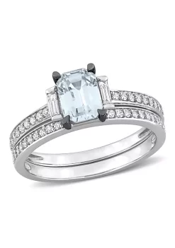 Budget โค๏ธ 4/5 ct. t.g.w. Light Blue Sapphire and 3/8 ct. t.w. Diamond Bridal Set Ring in 14K White Gold by Belk & Co. ๐ 11 Budget โค๏ธ 4/5 ct. t.g.w. Light Blue Sapphire and 3/8 ct. t.w. Diamond Bridal Set Ring in 14K White Gold by Belk & Co. ๐ -DealsBelk & Co. Store Belk 35224