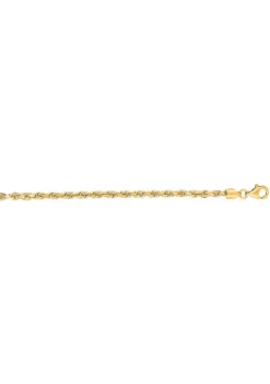 Promo 🌟 14 Karat Yellow Gold Classic Rope Chain by Belk & Co. ⌛ -DealsBelk & Co. Store Belk 35233