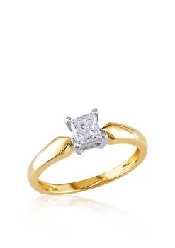 Top 10 🔥 Diamond Solitaire Ring in 14k Yellow Gold by Belk & Co. 🎉