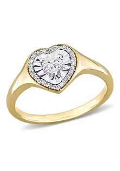 Cheap โ๏ธ 1/4 ct. t.w. Heart & Round Shape Diamond Halo Engagement Ring in 14K Yellow Gold by Belk & Co. ๐ 9 Cheap โ๏ธ 1/4 ct. t.w. Heart & Round Shape Diamond Halo Engagement Ring in 14K Yellow Gold by Belk & Co. ๐ -DealsBelk & Co. Store Belk 35260