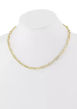 Best deal ⭐ 14K Yellow Gold Polished and Textured Fancy Link Necklace by Belk & Co. ❤️ -DealsBelk & Co. Store Belk 35281