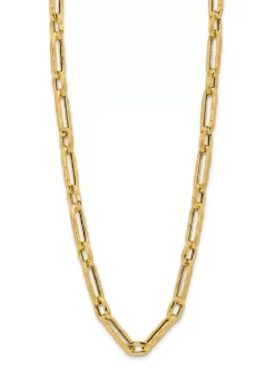 Best deal ⭐ 14K Yellow Gold Polished and Textured Fancy Link Necklace by Belk & Co. ❤️ -DealsBelk & Co. Store Belk 35282