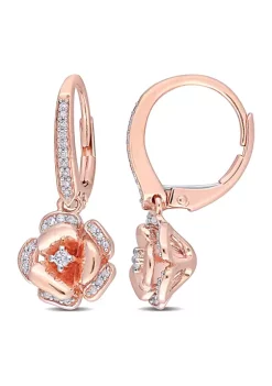 Wholesale 😍 1/5 ct. t.w. Diamond Floral Earrings in 10K Rose Gold by Belk & Co. 😉