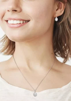 Top 10 🛒 Lab Created 2-pc Set of 3 7/8 CT TGW Pear Shaped Moissanite Halo Pendant with Chain and Leverback Earrings Set in Sterling Silver by Belk & Co. 👍 -DealsBelk & Co. Store Belk 35339