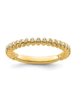 Discount ✨ 0.045 ct. t.w. Diamonds Stackable Expressions Ring in 14K Gold by Belk & Co. 🌟