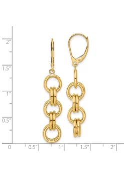 Hot Sale 🎉 14K Yellow Gold Polished Circle Links Dangle Earrings by Belk & Co. ⭐ -DealsBelk & Co. Store Belk 35367