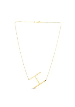 Promo ✨ 14 Karat Yellow Gold Initial-H Necklace by Belk & Co. ⌛