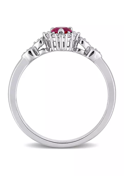 Buy ๐ Created Ruby Created and White Sapphire Diamond-Accent Halo Heart Ring in Sterling Silver by Belk & Co. ๐งจ 3 Buy ๐ Created Ruby Created and White Sapphire Diamond-Accent Halo Heart Ring in Sterling Silver by Belk & Co. ๐งจ - Image 3