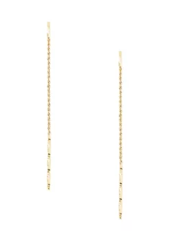 Cheap ⌛ Hollow Rope with Tube Stick at Bottom Earrings in 10K Yellow Gold by Belk & Co. 🔔 -DealsBelk & Co. Store Belk 35425