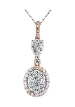 Discount 👏 1/2 ct. t.w. Diamond Pendant Necklace in 10K White Gold by Belk & Co. 👏
