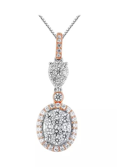 Discount 👏 1/2 ct. t.w. Diamond Pendant Necklace in 10K White Gold by Belk & Co. 👏 1 Discount 👏 1/2 ct. t.w. Diamond Pendant Necklace in 10K White Gold by Belk & Co. 👏