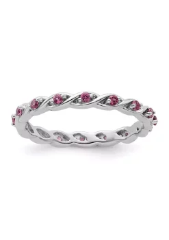 Wholesale 😉 3/8 ct. t.w. Rhodolite Garnet Stackable Expressions Ring in Sterling Silver by Belk & Co. ❤️ -DealsBelk & Co. Store Belk 35482