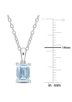 Budget 🥰 1.2 ct. t.g.w. Sky Blue Topaz Solitaire Pendant with Chain in Sterling Silver by Belk & Co. 🛒 -DealsBelk & Co. Store Belk 35484