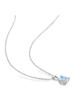 Budget 🥰 1.2 ct. t.g.w. Sky Blue Topaz Solitaire Pendant with Chain in Sterling Silver by Belk & Co. 🛒 -DealsBelk & Co. Store Belk 35485