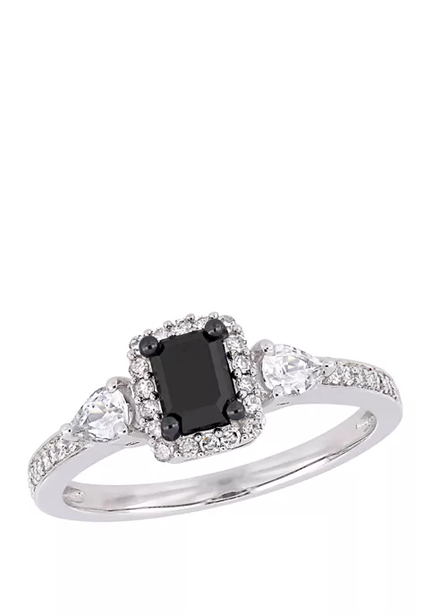 Best deal ✨ 7/8 ct. t.w. Black and White Diamond and 3/8 ct. t.w. White Sapphire Halo Engagement Ring in 10K White Gold by Belk & Co. 🤩 6 Best deal ✨ 7/8 ct. t.w. Black and White Diamond and 3/8 ct. t.w. White Sapphire Halo Engagement Ring in 10K White Gold by Belk & Co. 🤩 - Image 6