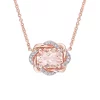 New 🧨 1 1/7 ct. t.w. Morganite and 1/10 ct. t.w. Diamond Twisted Halo Necklace by Belk & Co. 🥰
