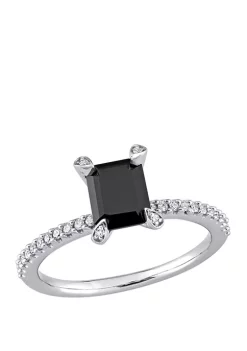 Best reviews of ⌛ 1.1 ct. t.w. Black and White Diamond Engagement Ring in 10K White Gold by Belk & Co. 🔔