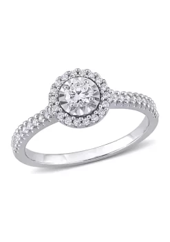 Discount โ๏ธ 3/8 ct. t.w. Diamond Halo Engagement Ring in 10k White Gold by Belk & Co. ๐ 11 Discount โ๏ธ 3/8 ct. t.w. Diamond Halo Engagement Ring in 10k White Gold by Belk & Co. ๐ -DealsBelk & Co. Store Belk 35544