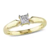 Hot Sale 🎉 1/3 ct. t.w. Princess Cut Diamond Solitaire Engagement Ring in 10k Yellow Gold by Belk & Co. 😉
