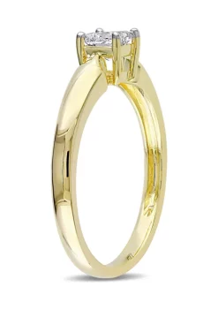 Hot Sale 🎉 1/3 ct. t.w. Princess Cut Diamond Solitaire Engagement Ring in 10k Yellow Gold by Belk & Co. 😉 -DealsBelk & Co. Store Belk 35551