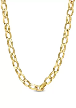 Best deal 🛒 18k Yellow Gold Plated Sterling Silver 10.5mm Rolo Chain Necklace by Belk & Co. 💯