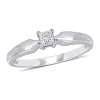 Buy 😉 1/5 ct. t.w. Princess Cut Diamond Solitaire Engagement Ring in 10k White Gold by Belk & Co. 🌟