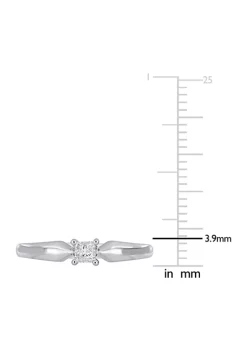 Buy 😉 1/5 ct. t.w. Princess Cut Diamond Solitaire Engagement Ring in 10k White Gold by Belk & Co. 🌟 -DealsBelk & Co. Store Belk 35580
