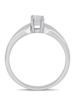 Buy 😉 1/5 ct. t.w. Princess Cut Diamond Solitaire Engagement Ring in 10k White Gold by Belk & Co. 🌟 -DealsBelk & Co. Store Belk 35581