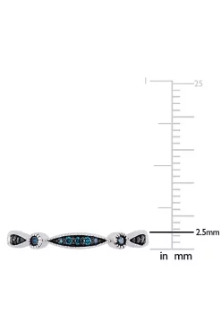 Cheapest 🥰 1/4 ct. t.w. Blue Diamond Eternity Band in 10K White Gold with Black Rhodium Plating by Belk & Co. 🧨 -DealsBelk & Co. Store Belk 35596