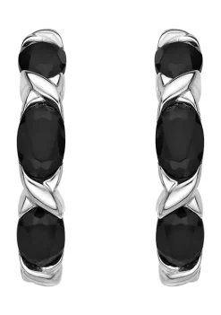 Deals 😉 3.3 ct. t.w. Black Onyx Hoop Earrings in Sterling Silver by Belk & Co. 🔔 -DealsBelk & Co. Store Belk 35600