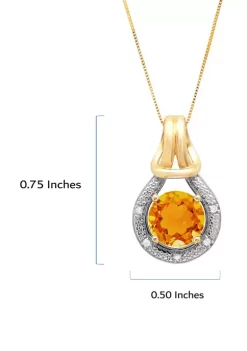Cheapest 💯 10K Yellow Gold Citrine with Diamond Accent Love Knot Pendant by Belk & Co. 😍 -DealsBelk & Co. Store Belk 35610
