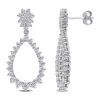 Best Sale 🧨 2.2 ct. t.w. Created Moissanite Teardrop Dangle Earrings in Sterling Silver by Belk & Co. 🌟