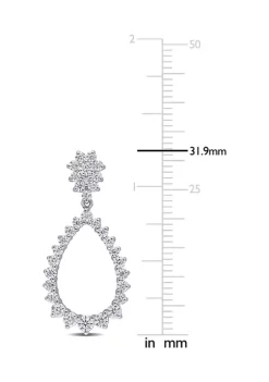 Best Sale 🧨 2.2 ct. t.w. Created Moissanite Teardrop Dangle Earrings in Sterling Silver by Belk & Co. 🌟 -DealsBelk & Co. Store Belk 35613