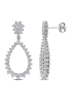 Best Sale 🧨 2.2 ct. t.w. Created Moissanite Teardrop Dangle Earrings in Sterling Silver by Belk & Co. 🌟 -DealsBelk & Co. Store Belk 35616