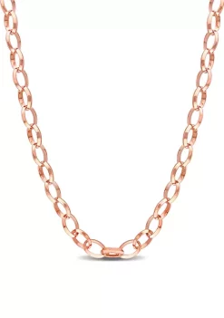Flash Sale 👍 18k Rose Gold Plated Sterling Silver Rolo Chain Necklace by Belk & Co. 🛒